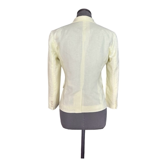 Women Dress Jacket Banana Republic Linen Cotton Button Front Long Sleeve Blazer - Picture 5 of 8